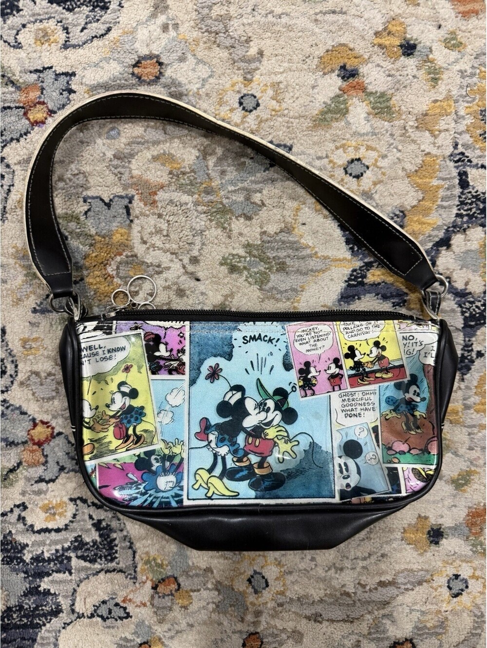 Disney Mickey Mouse Comic Print Shoulder Bag Y2K Baguette Purse
